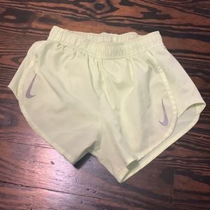neon/lime green nike shorts size xs